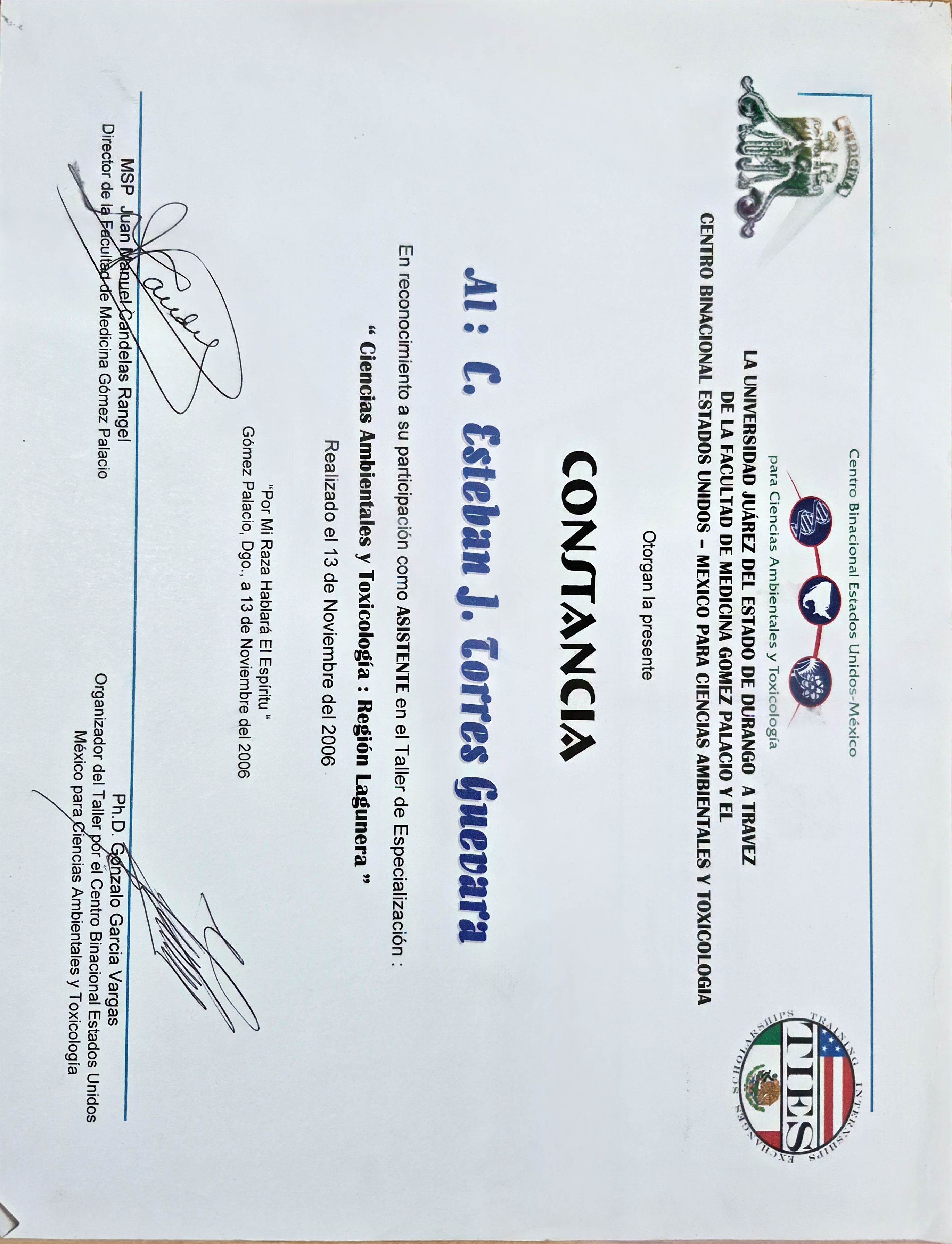 Constancia Salud Masculina SoMeU UACH 2016